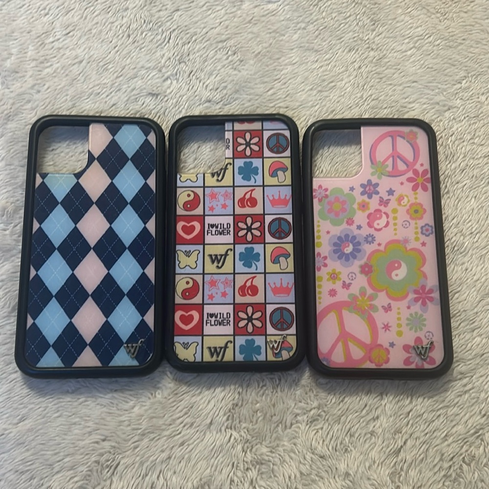 Bundle of 3 Wildflower iPhone 11 cases